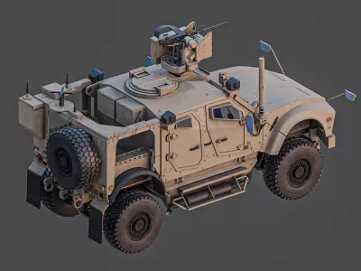 Oshkosh M-ATV Crows Kongsberg Low-poly 3D model