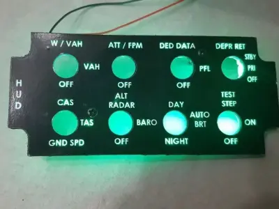f-16 HUD panel with back-light 3D print model