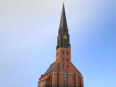 Hamburg StJacobi Kirche Low-poly 3D model