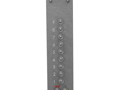 Elevator Control Panel Low-poly 3D model