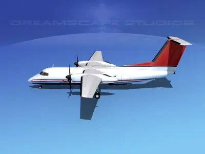 Dehaviland DHC-8 100 Jensen Research 3D model