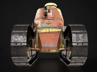 Renault FT17 Light Tank Low-poly 3D model