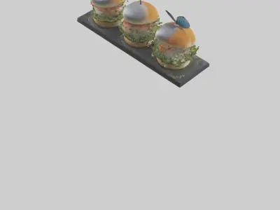 Fish sliders model Low-poly 3D model