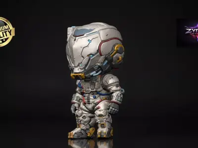 Pragmata Astronaut Robot Funko STL Sci-Fi 3D Print Figure 3D print model
