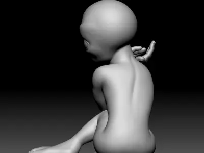 Alien Statue - 050 3D print model