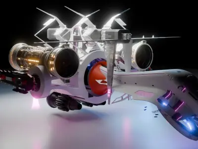 sci fi vehicle 3D model