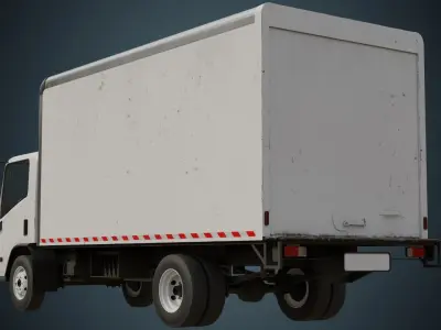 Box Truck 1B Low-poly 3D model