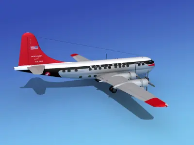 Boeing 377 Northwest Orient 3D model