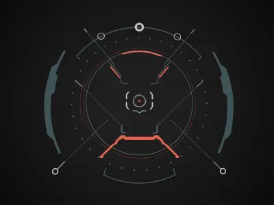 Sci-Fi Hud Elements dashboard 3D model