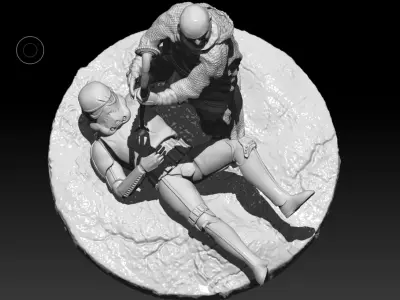 Boba Fett Diorama -Back in town 3D print model