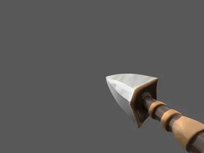 Low-Poly Stylized Spear - Game Ready Asset Free low-poly 3D model