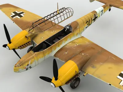  Messerschmitt ME BF 110 Aircraft 3D model