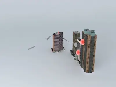 WW3 vegas skyline Free 3D model