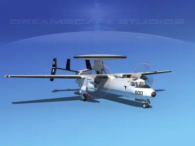 Grumman E-2C Hawkeye V14 3D model