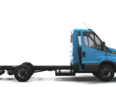 Iveco Daily Single Cab HQ Interior L2 Chassis 2023 3D model