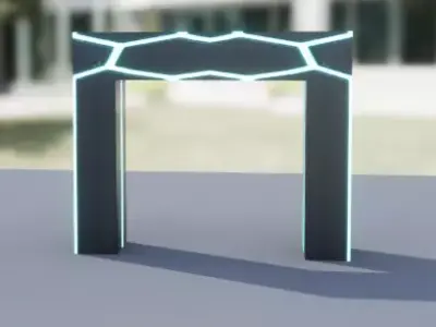 Start and Finish Line Obstacle 3D model