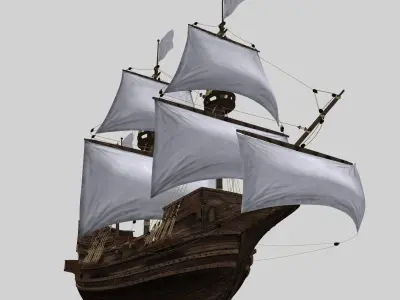 Sailing warship 3D model