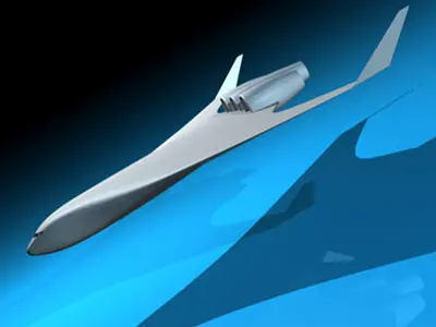 BWB bwb supersonic jet 3D model
