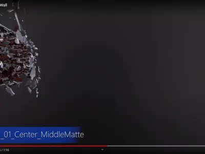 BrickWall 01 Center MiddleMatte Low-poly 3D model