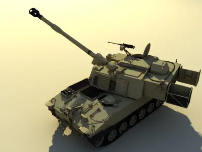 Paladin military tank Free 3D model