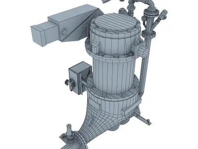 Ash vessel RA pump Low-poly 3D model
