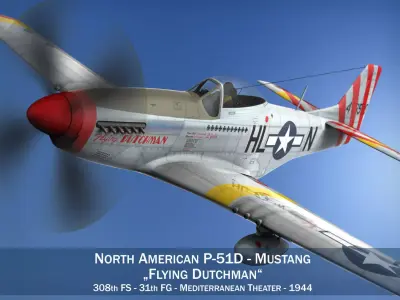North American P-51D - Flying Dutchman  3D model