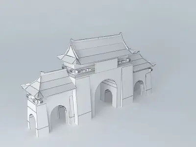 Guangzhou Zhongshan Memorial Hall gatehouse Free 3D model