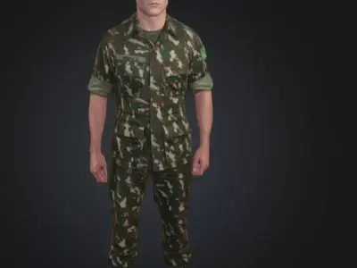Brazilian Army Soldier - Realistic Military Tactical Character Low-poly 3D model