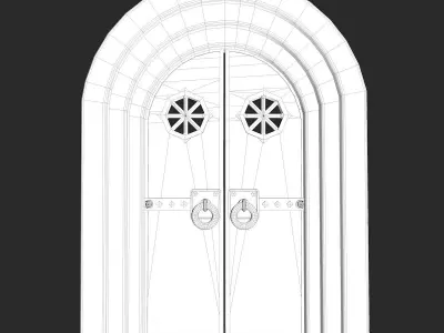 Medieval Doors 3D model