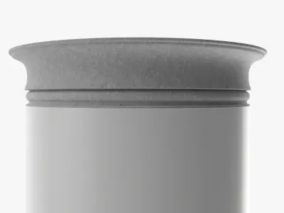 Advertising poster column mockup 3D model