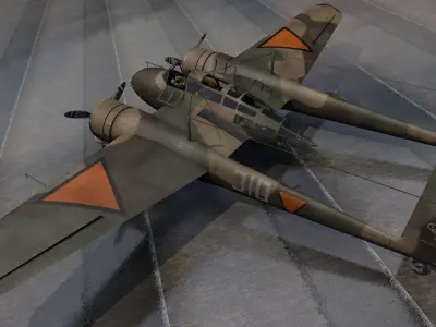 Fokker G-1 Faucher 3D model