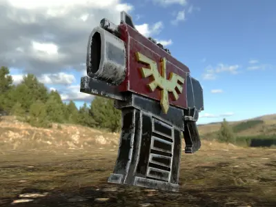 Belial s Storm Bolter Free low-poly 3D model