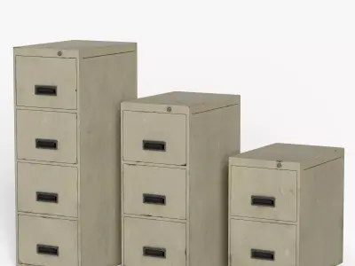 File Cabinet  Free low-poly 3D model
