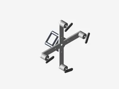 Quadcopter metal cross Free 3D model