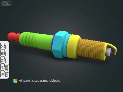 Spark Plugs 3D model