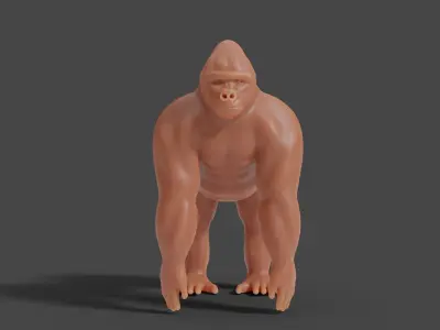 3D Gorilla Sculpture Model 3D model