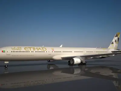 Etihad  Boeing 777 - 9X 3D model