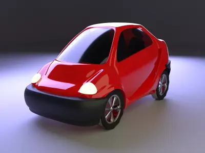 Cartoon car 3D model