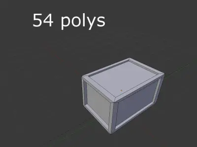 low poly wooden crate Low-poly 3D model buy