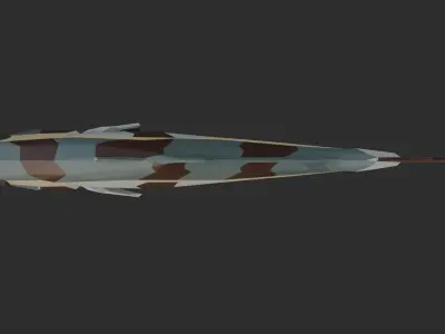 Low Poly Banded Rudderfish Low-poly 3D model