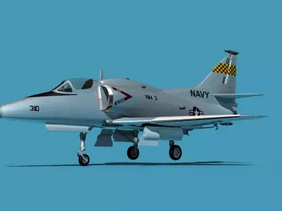 Douglas A-4M Skyhawk V04 USN 3D model