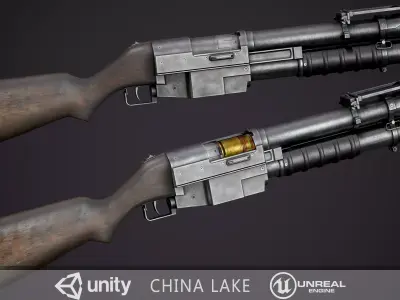 China Lake Grenade Launcher Low-poly 3D model