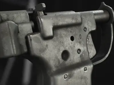 PBR American FP-45 Liberator Pistol Low-poly 3D model