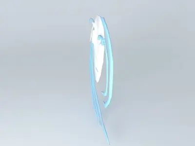 face fish with long hair Free 3D model