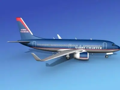 Boeing 737-700ER Sabre Charter 3D model