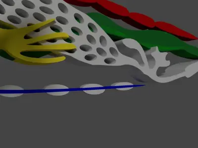 Mosquitoes bug with wings Low-poly 3D model