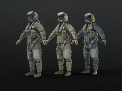 FLIGHT SUIT Fighter Pilot 3D model