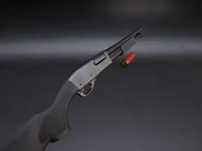 AAA Remington 870 Game Ready PBR Low-poly 3D model