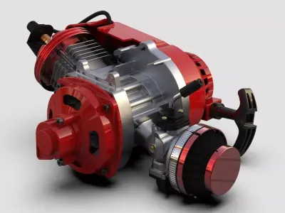 49cc Two-Stroke Engine 3D Model 3D model