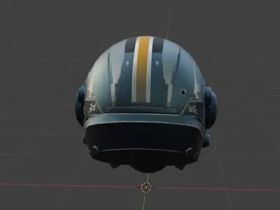 Combat Helmet Game-Ready 3D Model with PBR Textures Low-poly 3D model
